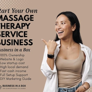 Start je eigen massagetherapie / spabedrijf + aangepaste website, WordPress, branding, marketing inbegrepen