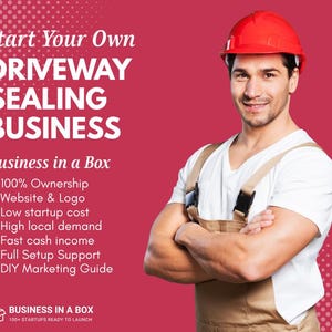 Start je eigen oprit afdichten bedrijf+ aangepaste website, WordPress, branding, marketing inbegrepen