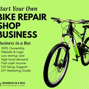 Start je eigen fietsreparatiewerkplaats Business+ aangepaste website, WordPress, branding, marketing inbegrepen