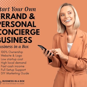 Start je eigen boodschap en persoonlijke conciërge Business+ aangepaste website, WordPress, branding, marketing inbegrepen