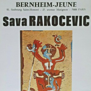 Sava Rakocevic – Original Exhibition Poster – Very Rare - Poster - 1976