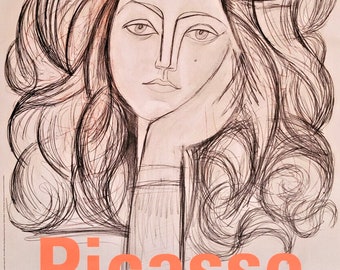 Pablo Picasso - original exhibition poster - Françoise - Centre Pompidou Paris - 2023