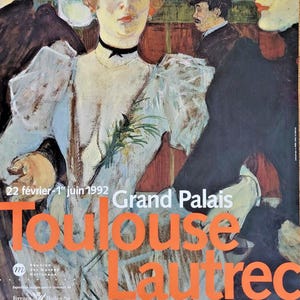 Henri de Toulouse Lautrec - Original exhibition poster - Grand Palais Paris - rare - 1992
