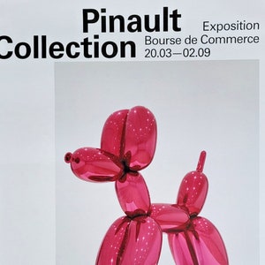 Jeff Koons - Manifesto originale della mostra - Palloncino Cane - Pinault Paris - 2024