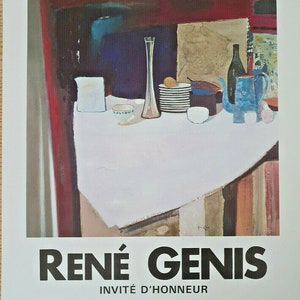 René Genis – Praying La Jolie- Original Exhibition Poster - 1986