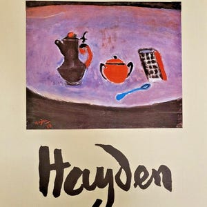 Henri Hayden - Poster Original Exposition- Gallery Suillerot Paris Rare Oop 1975