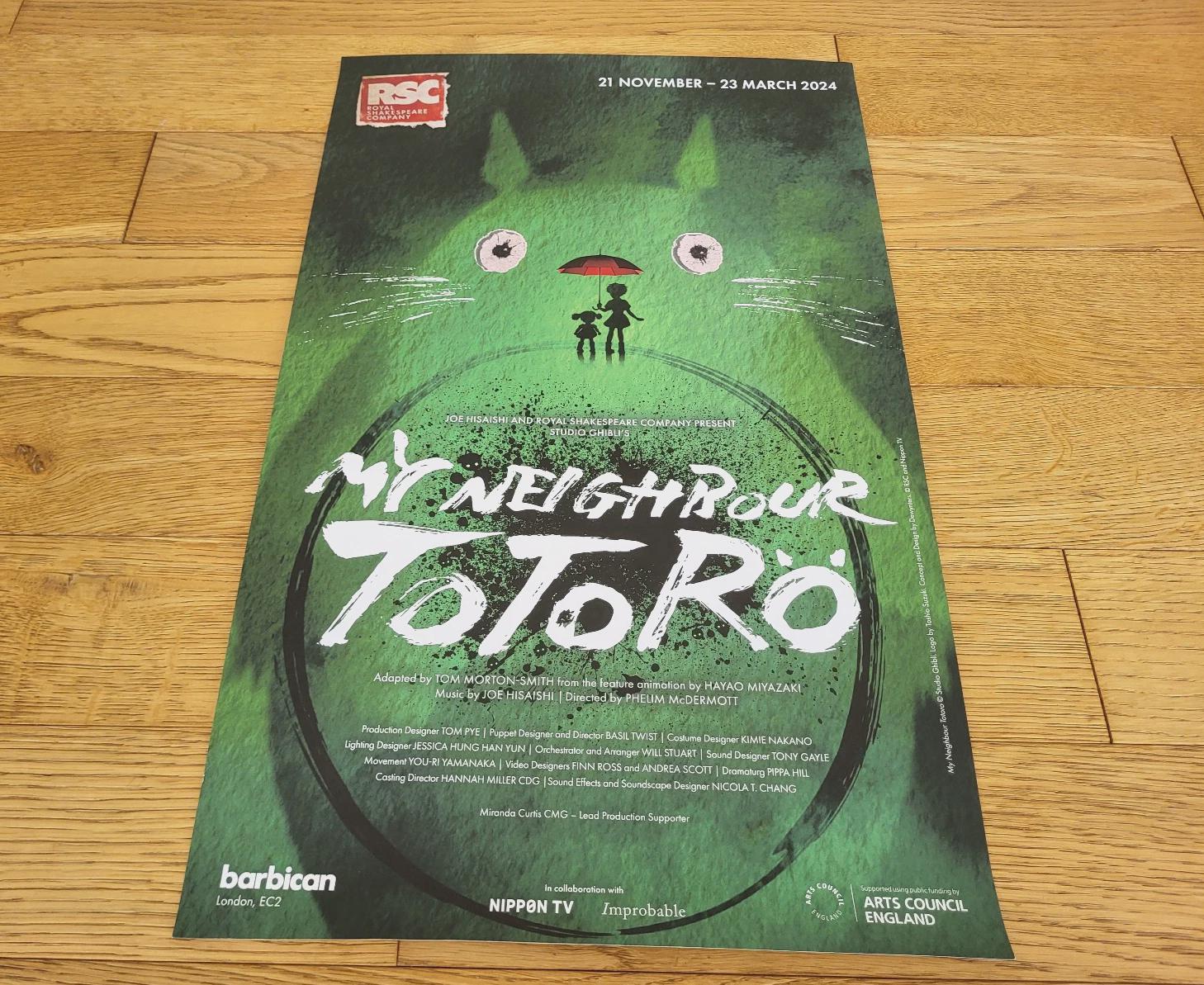 My Neighbour Totoro – Original Stage Poster – Barbican Centre