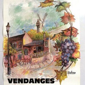 Cosecha - Vendanges Montmartre - Póster original - Muy raro - Póster - 1981