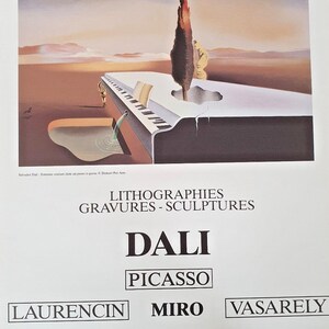 Salvador Dalí - affiche originale d'exposition - Hotel Meurice Paris- 1988