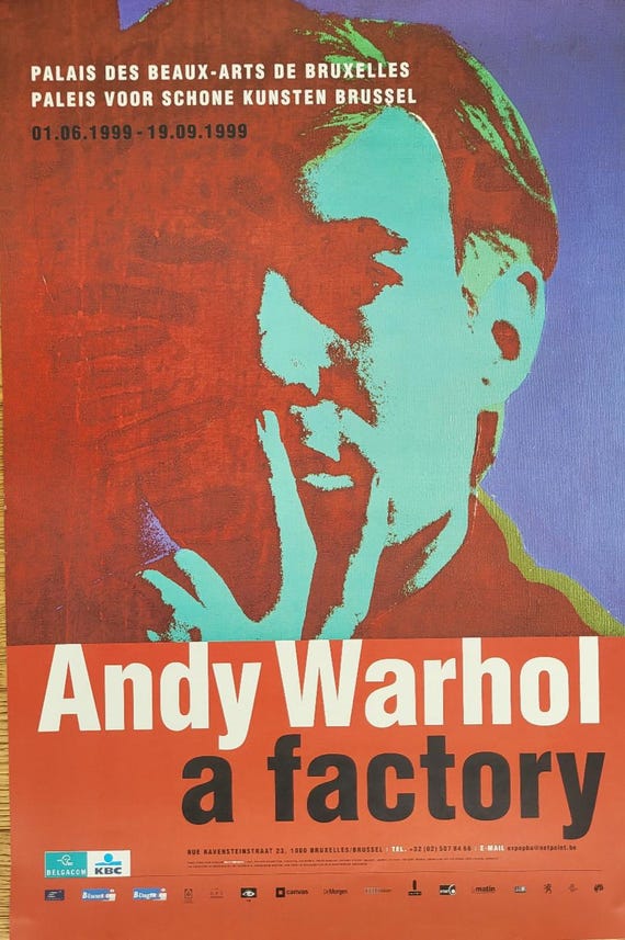 Andy Warhol - Original Exhibition Poster - A Factory - Brussels