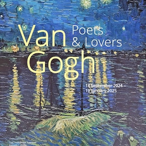 Vincent Van Gogh - Original exhibition poster - National Gallery London - Starry Night over the Rhone - 2024