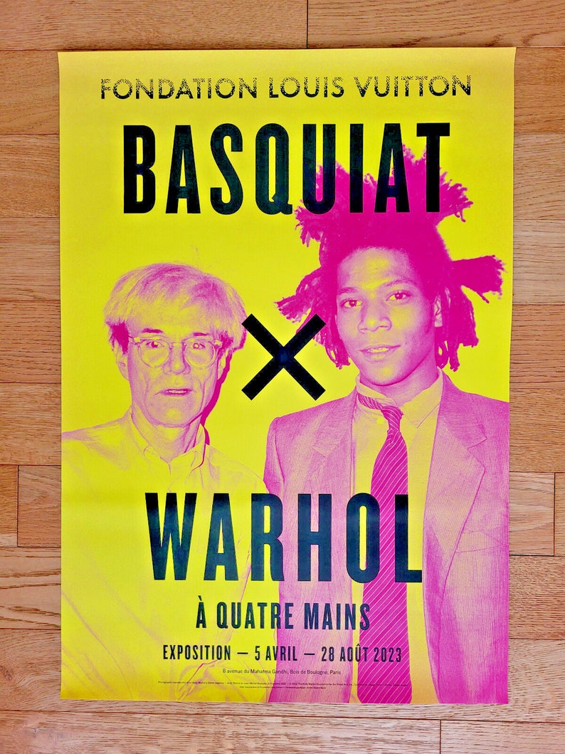 Basquiat x Warhol - original exhibition poster - Vuitton Foundation Paris -2023 image 2