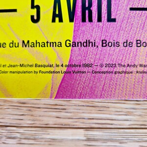 Basquiat x Warhol - original exhibition poster - Vuitton Foundation Paris -2023 image 7