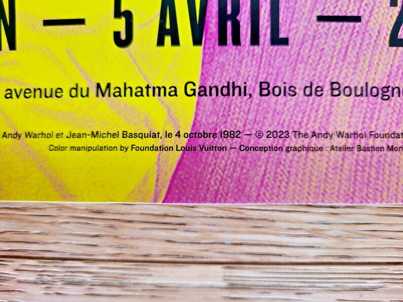 Basquiat x Warhol - original exhibition poster - Vuitton Foundation Paris -2023 image 7