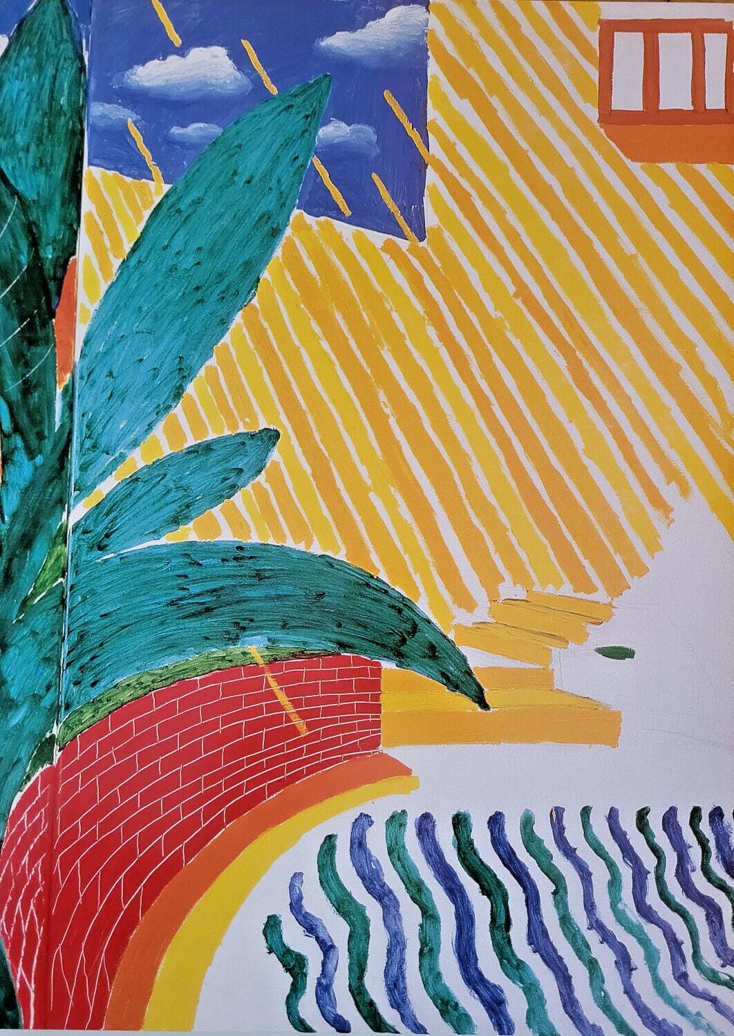 David Hockney: Hollywood Hills, Rare 1988 Exhibition Poster - MET