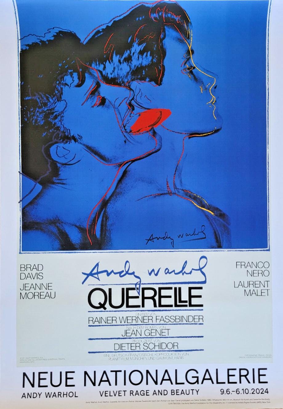 Andy Warhol - Poster Original Exhibition - Quarrel - Fassbinder