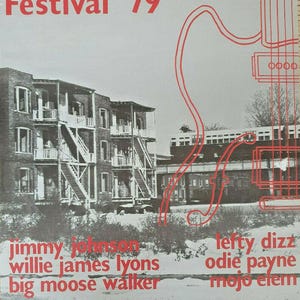 Festival de Blues de Chicago - Póster original - Muy raro - Póster - 1979