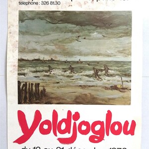 Yoldjoglou - Affiche d'exposition originale - Galerie de l'orfèvre - 1973