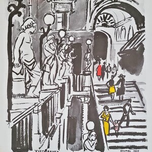 Yves Brayer - Plakat Originalausstellung - Galerie Mittlere Avenard Nantes - 1977