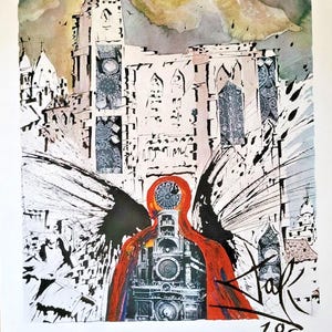 Salvador Dali - Poster Originale - SNCF - Alsazia - 1969 - Raro
