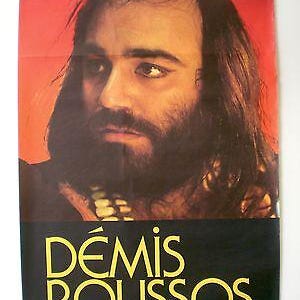 Demis Roussos - Póster original - Raro - Póster Philips - Foto J.C. Higgins 1970