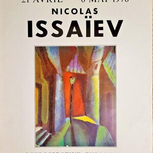Nicolas Isayev - Poster Original Exposition- G. André Weil Paris Rare Oop 1976