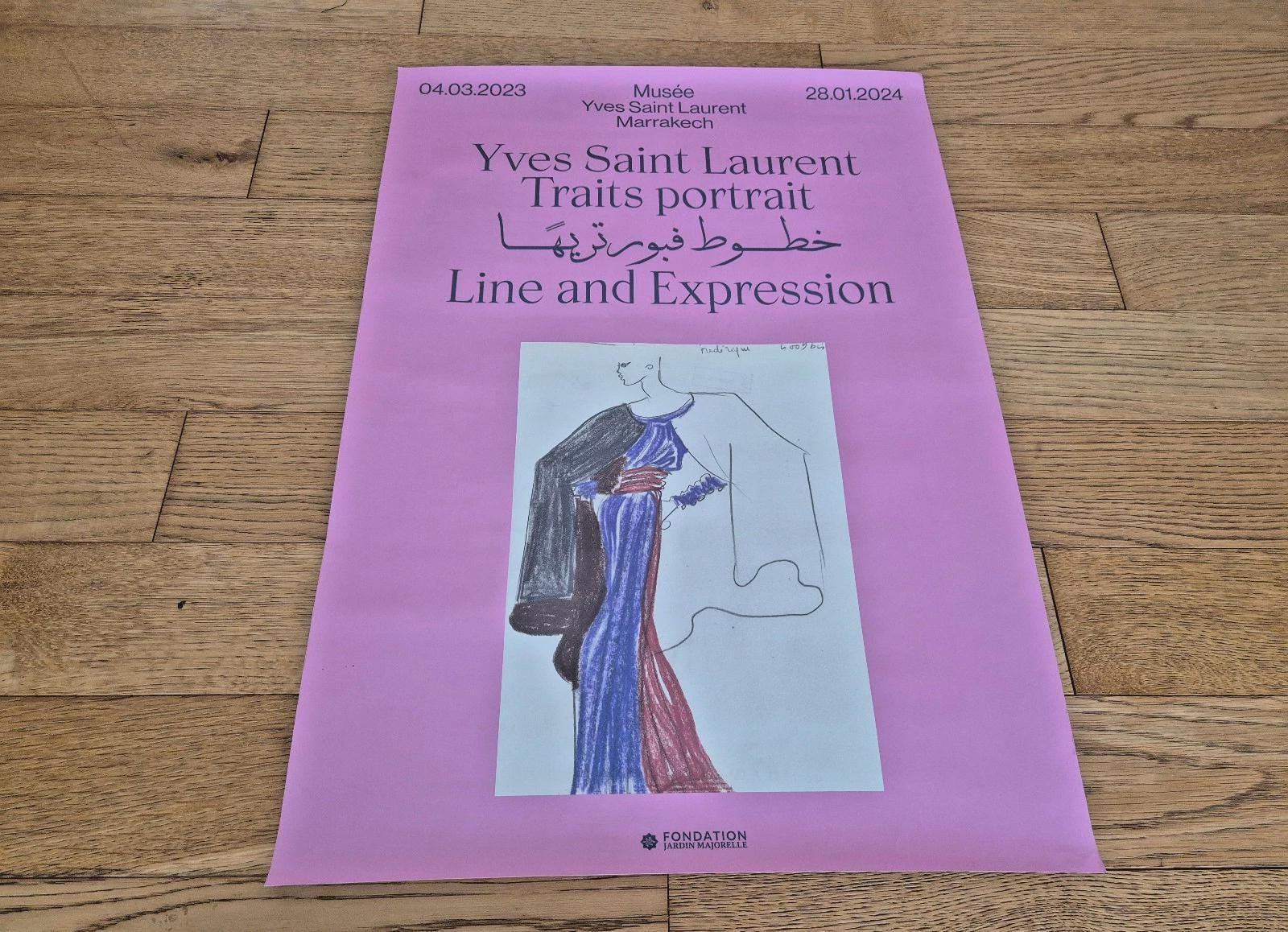 Yves Saint Laurent - Original Exhibition Poster - YSL - Marrakesh