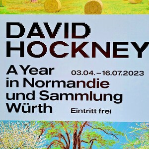 David Hockney - Cartel original de la exposición "Un año en Normandía" - Modelo 2 - 2023
