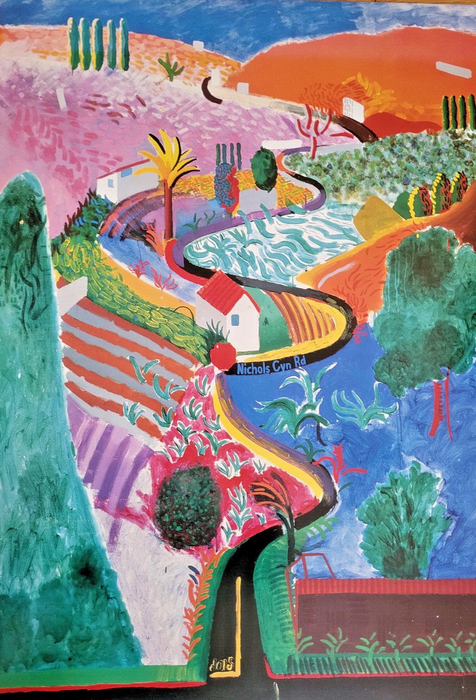 David Hockney Original Exhibition Poster Nichols Canyon Metropolitan ...