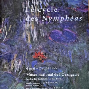 Monet - Original exhibition poster - Nympheas - Orangerie Museum Paris - rare - 1999