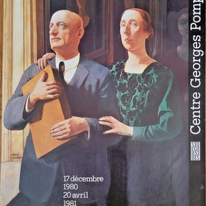 Felice Casorati - Poster Original Exhibition - All Realismes - Pompidou - 1980