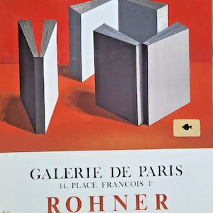 Georges Rohner - Poster Original Exhibition - Gallery de Paris - 1975