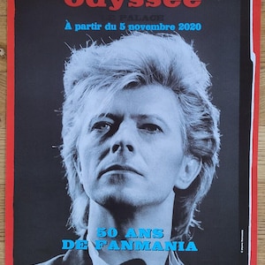 David Bowie - Original exhibition poster - Bowie Odyssee - Paris le Palace - 2020 - rare