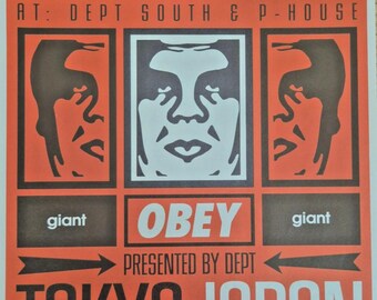 Obey Shepard Fairey - Original Mini-Poster - Power to the Posse -Tokyo 2000
