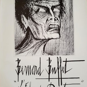 Bernard BUFFET - l'Enfet de Dante - Póster original - Años 80 - Raro