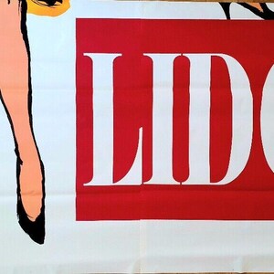 Rene Gruau - Lido Cabaret Paris - Poster gigante vintage originale 158 cm x 230 cm - anni '60