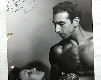 Marcel Rouet and Dol Risca - Signed and Dedicated Photo - Harcourt - 1950's