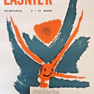 Jean Maurice Lasnier - Poster Original Exhibition - Transposition Paris - 70'S