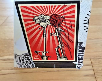 Shepard Fairey Signed Obey Sticker Art - Paris Street Art 2012 - Etsy