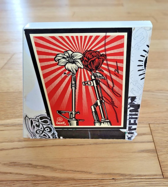 Shepard Fairey Signed Obey Sticker Art - Paris Street Art 2012 - Etsy