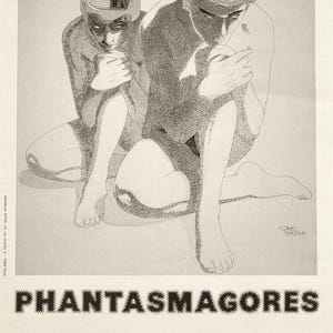 Henri Grelardon - Poster Original Exhibition - Phantasmagores - Paris - 197