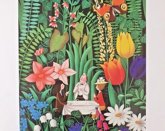Raymond Peynet – Originalplakat – Diner The Candles Sauvages – Seltenes Poster von 1987