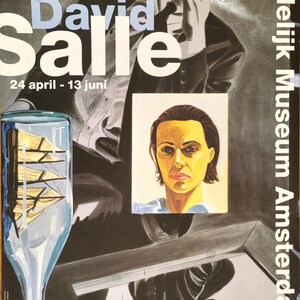 David Salle - Original Exhibition poster - Stedelijk Museum Amsterdam NL - rare - 1999