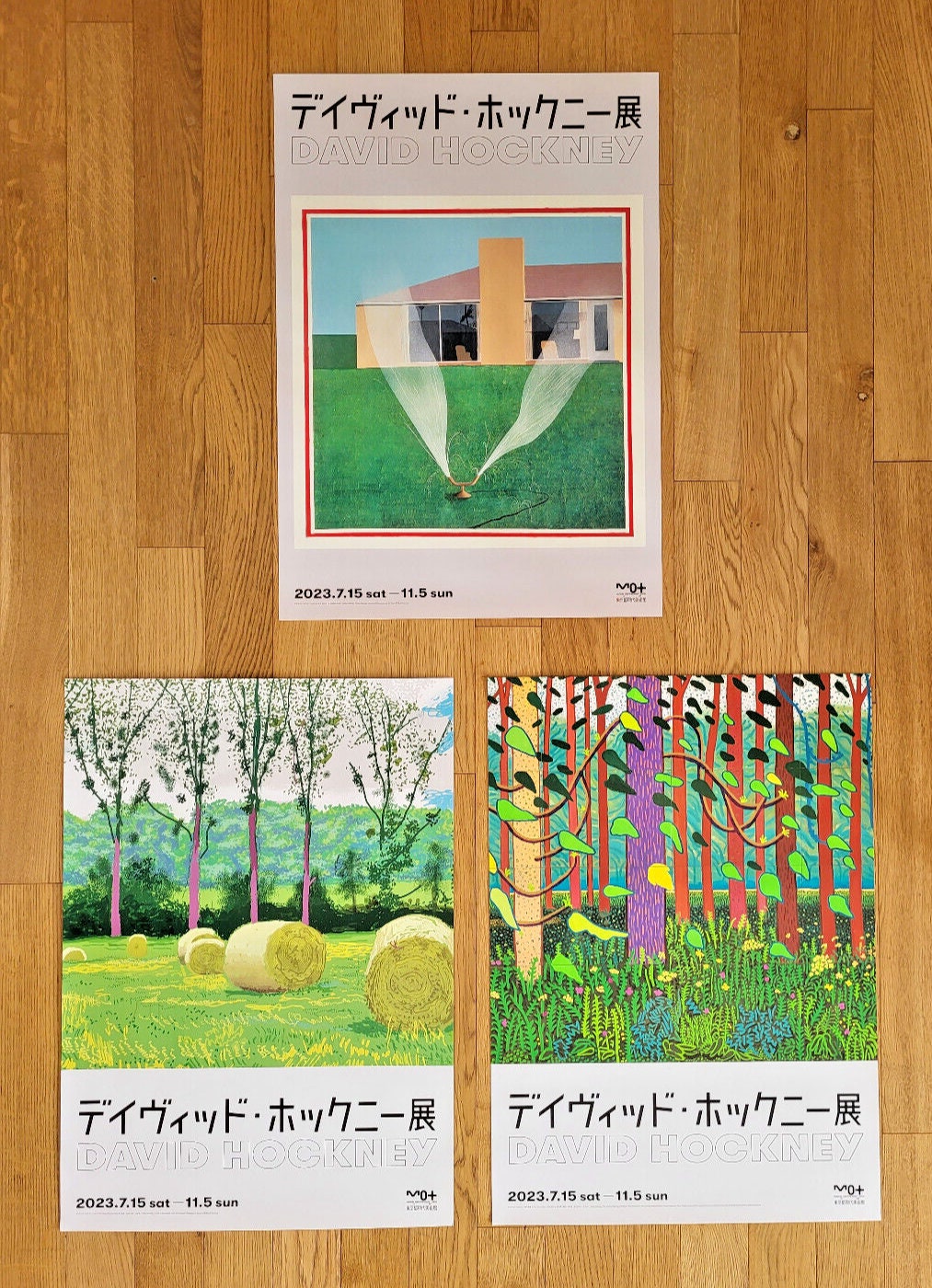 Hockney in Tokyo - Set of 3 Original Exhibition Posters From