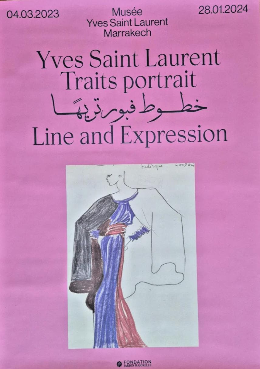 Yves Saint Laurent - Original Exhibition Poster - YSL - Marrakesh