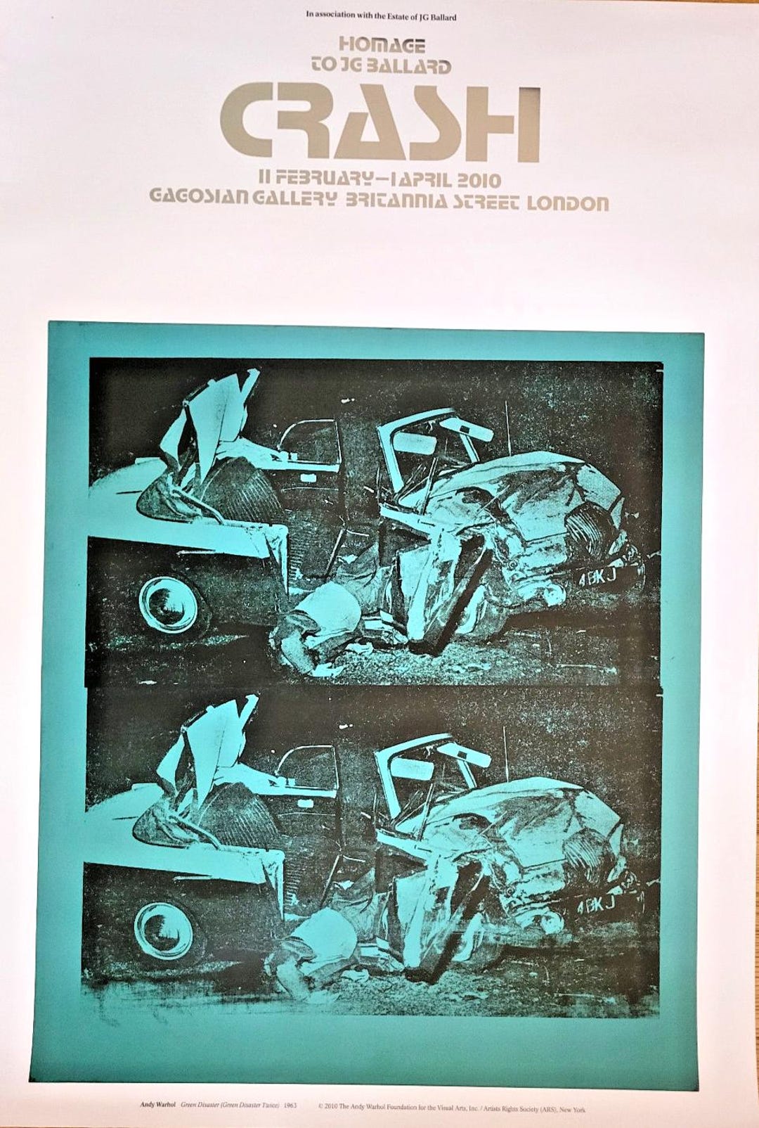 Andy Warhol - Original Exhibition Poster - Crash - Gagosian London
