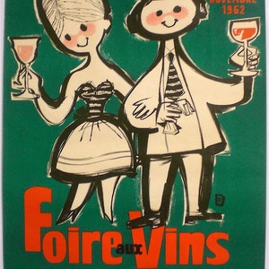 Ferias de Vinos - Cartel Original - Nantes – Muy Raro - Cartel 1962