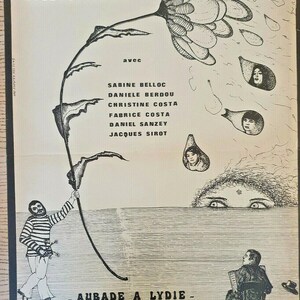 Boby Lapointe - Original Show Poster - aubade à Lydie- Café D’Edgard - Affiche - 60's