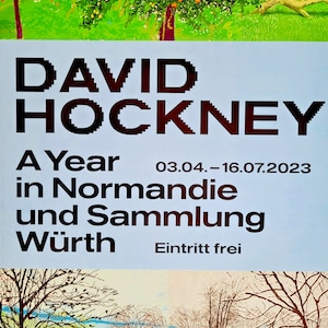 David Hockney - Cartel original de la exposición "Un año en Normandía" - Modelo 1 - 2023