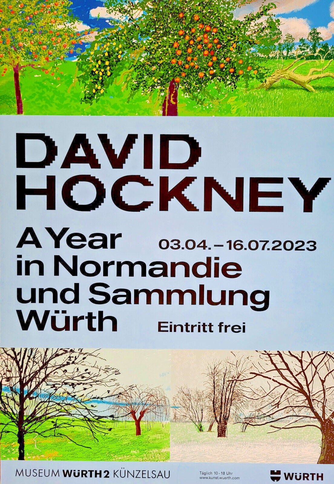 David Hockney - Original Exhibition Poster - A Year IN Normandy